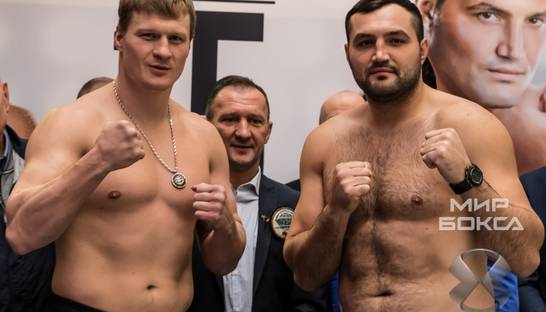 Поветкин оказался легче Хаммера на взвешивании перед боем