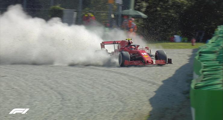 Гран-при Италии остановили из-за жуткой аварии Леклера