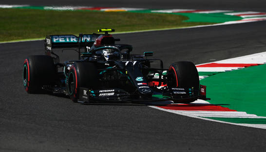 Гран-при Тосканы: Боттас стал первым на третьей практике, Хэмилтон - третий