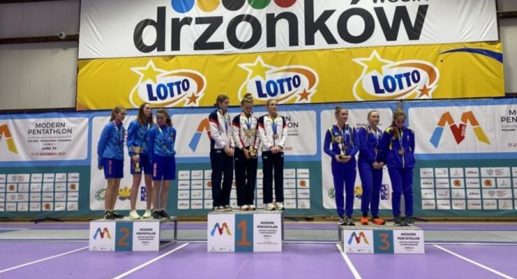 Женская сборная Украины по современному пятиборью завоевала бронзу молодежного ЧЕ