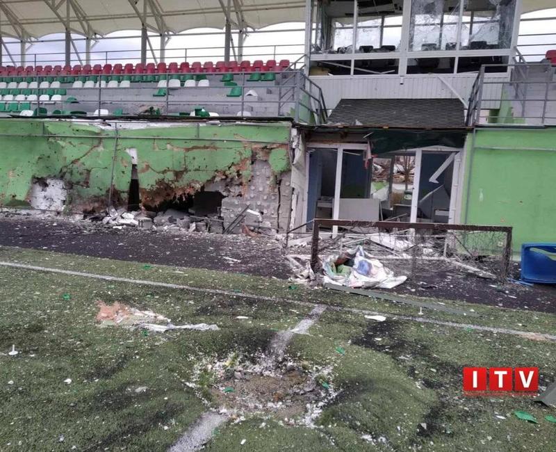Российские оккупанты уничтожили футбольный стадион в Ирпене