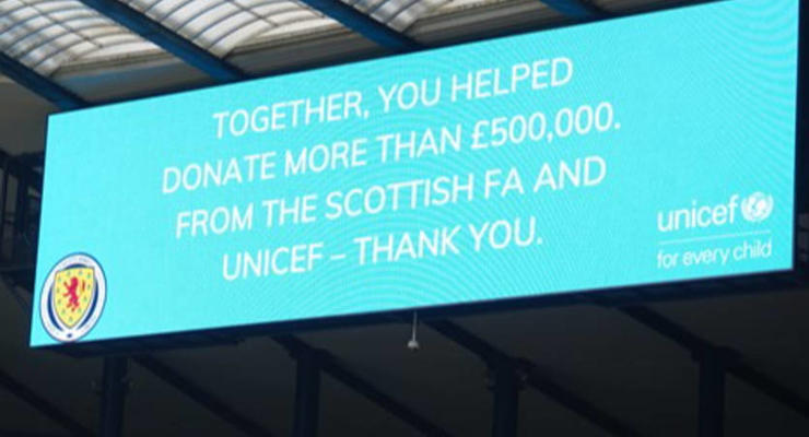 Шотландская федерация футбола сообщила о сумме, которую собрала в матче с Польшей для помощи Украине