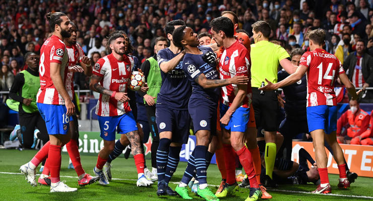 УЕФА оштрафовал Ман Сити за "ненадлежащее поведение игроков" в матче с Атлетико