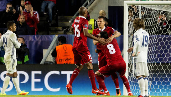 Гол Коноплянки в ворота Реала в матче за Суперкубок УЕФА