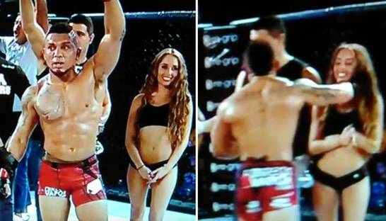 Расстроенный поражением боец ММА ударил ринг-герл