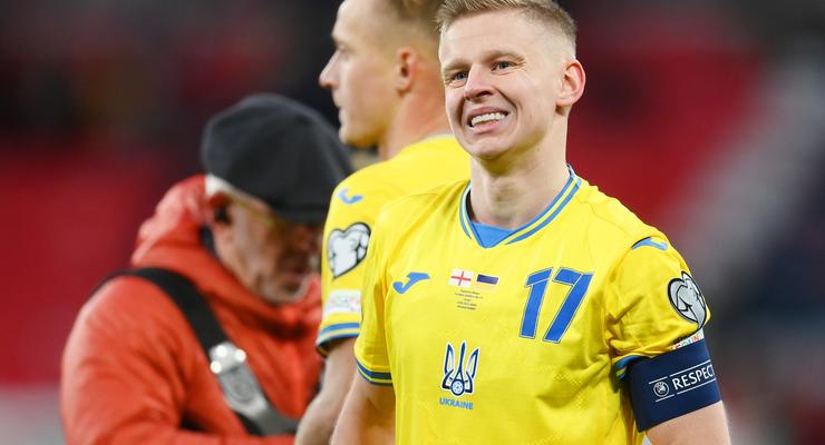 Зинченко - лучший игрок сборной Украины в матче против Англии