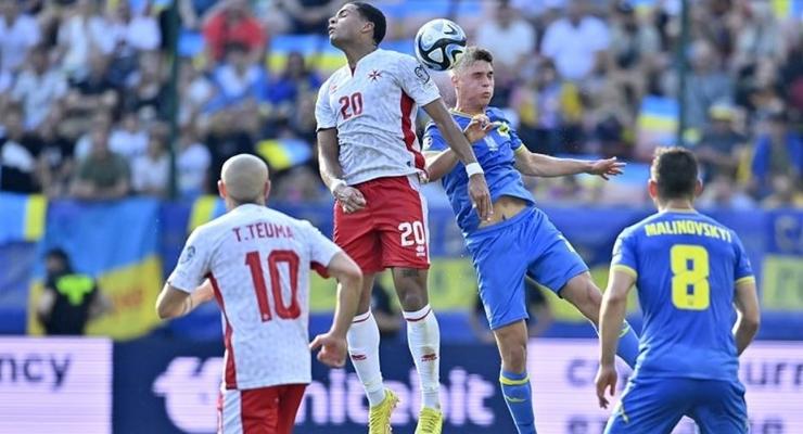 "Украина победила благодаря подарку от арбитра": Мальту возмутило судейство в матче отбора Евро-2024