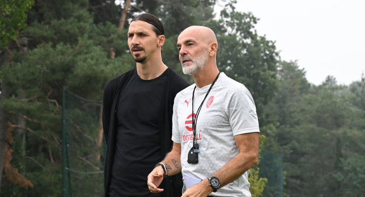 Златан вернулся: Ибрагимович посетил тренировку Милана перед стартом в Лиге чемпионов