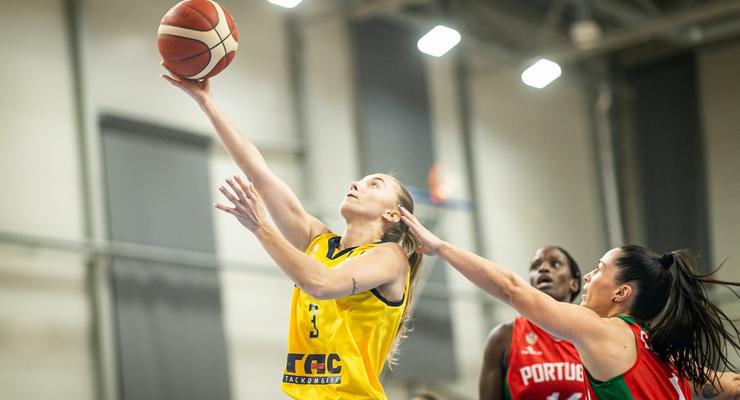 Сборная Украины по баскетболу потерпела разгромное поражение от Португалии в отборе на женский Евробаскет-2025