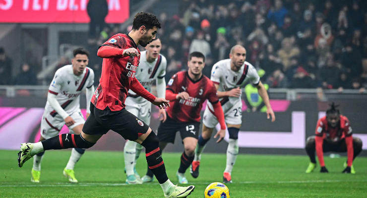 Три пенальти на две команды: Милан и Болонья не выявили сильнейшего