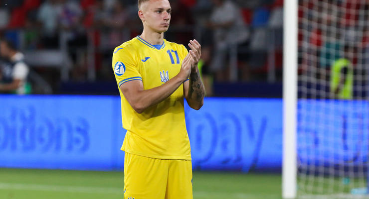 Бражко дебютував у складі збірної України у матчі відбору на ЧЄ-2024