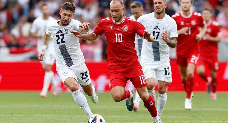 Словения - Дания 1:1 видео голов и обзор матча Евро-2024