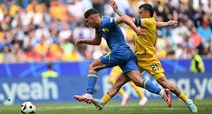 Украина без шансов уступила Румынии в матче Евро-2024