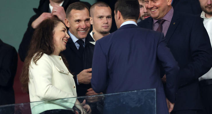 Мудрик, Залужный и Шевченко посетили матч Арсенал - Шахтер